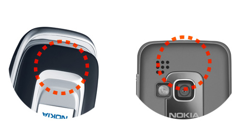 Nokia NFC active areas comparison